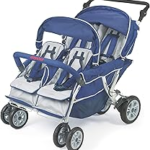 Angeles Infant Toddler SureStop Folding Commercial Bye-Bye Stroller (4-Passenger)